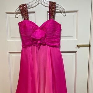 Sherri Hill size 2-4 chiffon dress pink